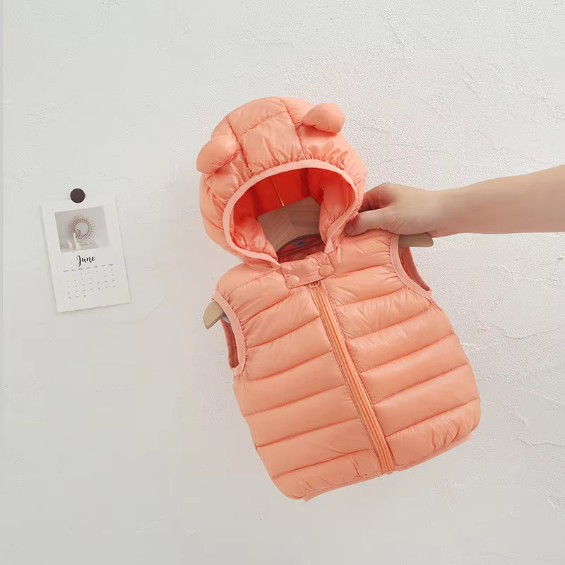 Children's Hooded Vest Jacket - Winter and Autumn Outerwear for Boys and Girls