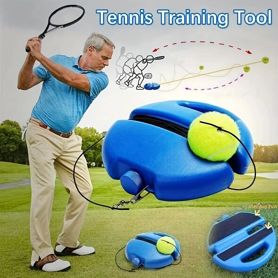 Improve Your Tennis Skills Anywhere with Rebound Balls and Elastic Rope Base - Perfect for Indoor and Outdoor Training