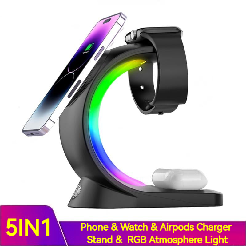 ✨ Charge in Style! ✨ Get the 4-in-1 Magnetic Wireless Charger with Fast Charging for your iPhone, AirPods Pro, and Apple Watch! Perfect for creating that cozy atmosphere! 🔌📱💡 #TechEssentials #ChargingStation